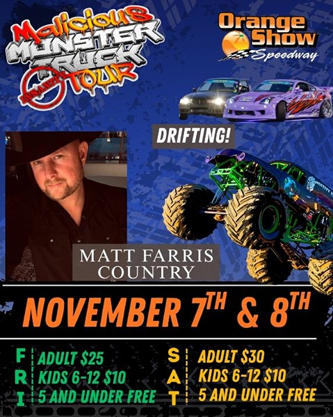 Malicious Monster Truck Tour flyer 2025